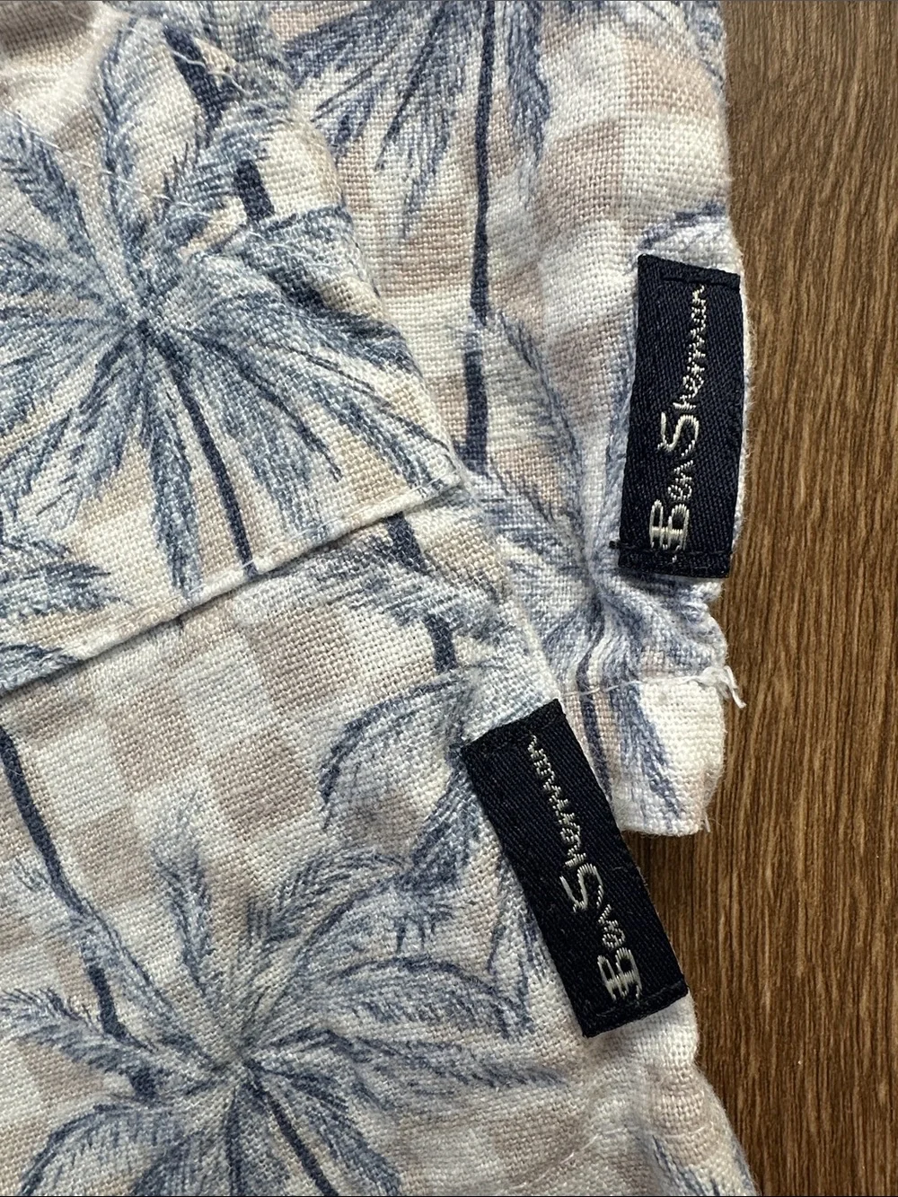 🌴 18M Toddler Blue & Cream Palm-Print Shirt & Shorts Set - Picture 4 of 6